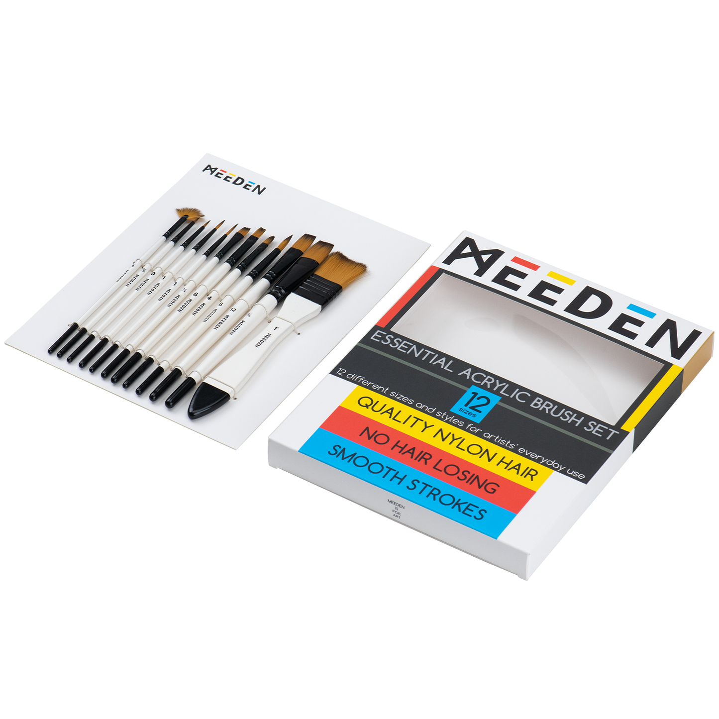 MEEDEN Art 12‑delige acrylverf penselenset 2 | Schilderverf Club