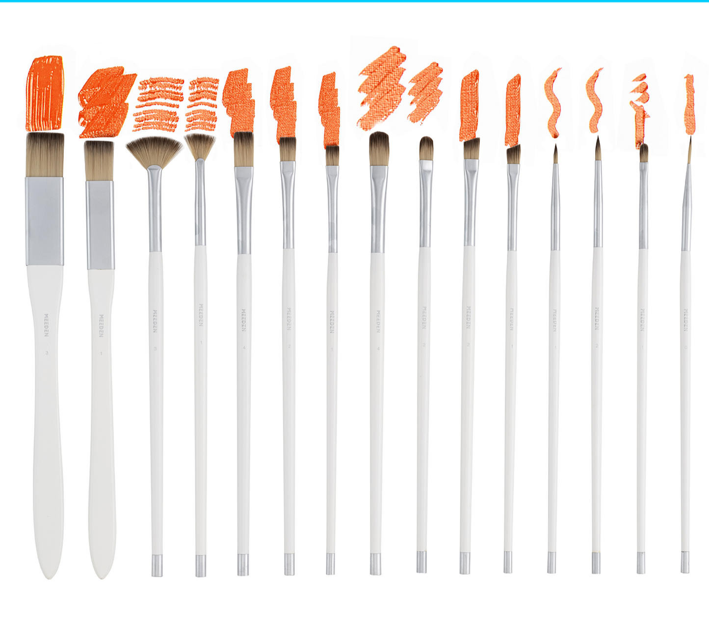 MEEDEN Art 15-delige acrylverf penselenset 2 | Schilderverf Club