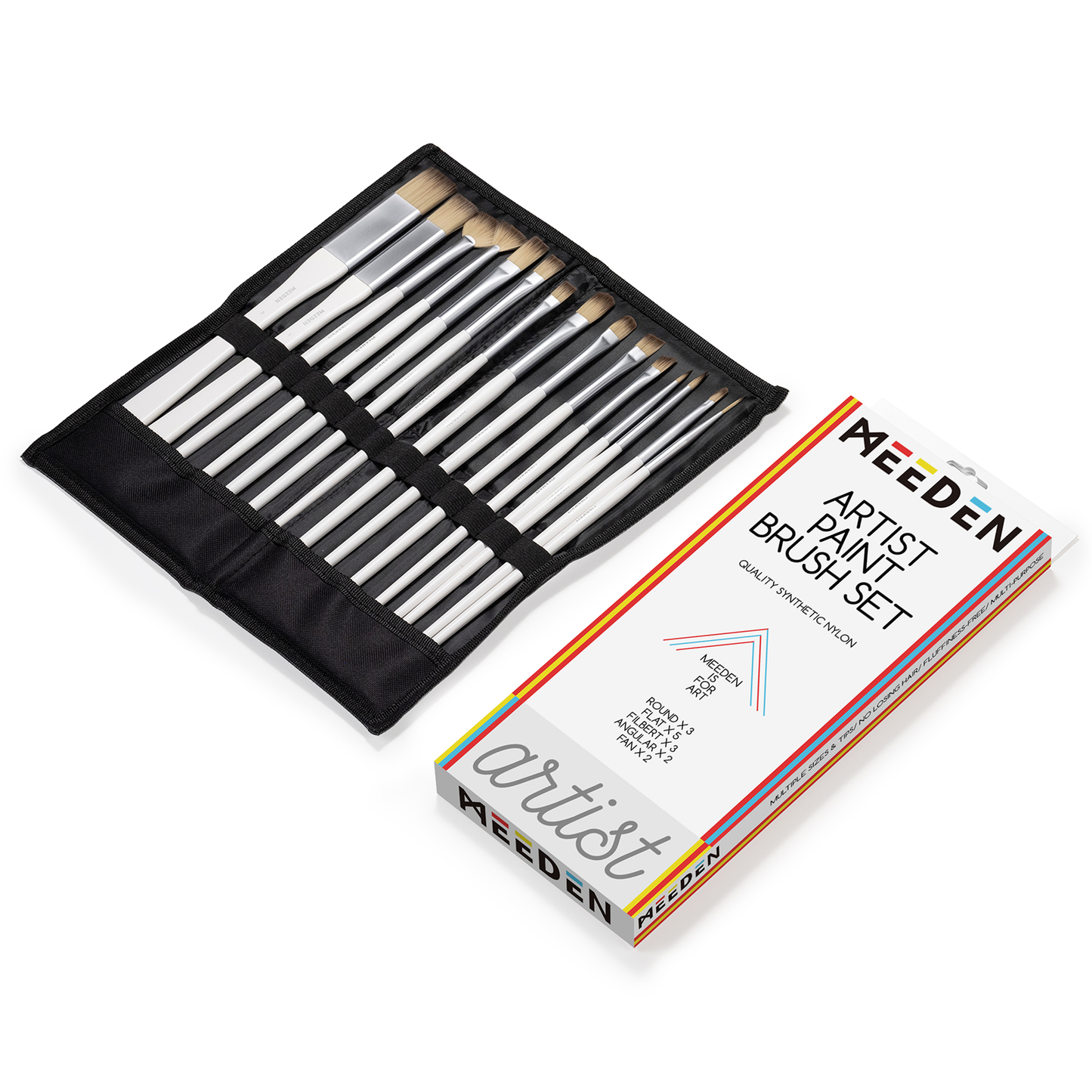 MEEDEN Art 15-delige acrylverf penselenset | Schilderverf Club