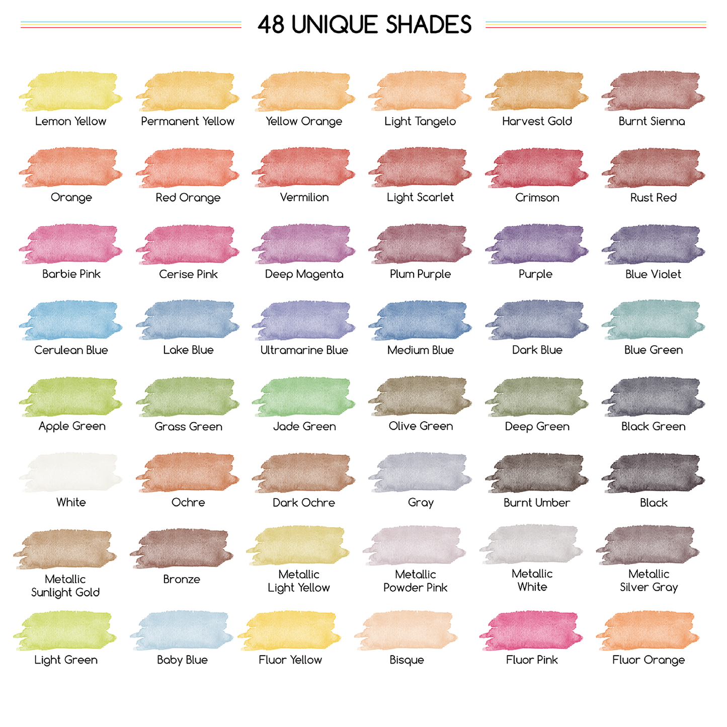 MEEDEN Art 48 kleuren aquarelverfset - 3