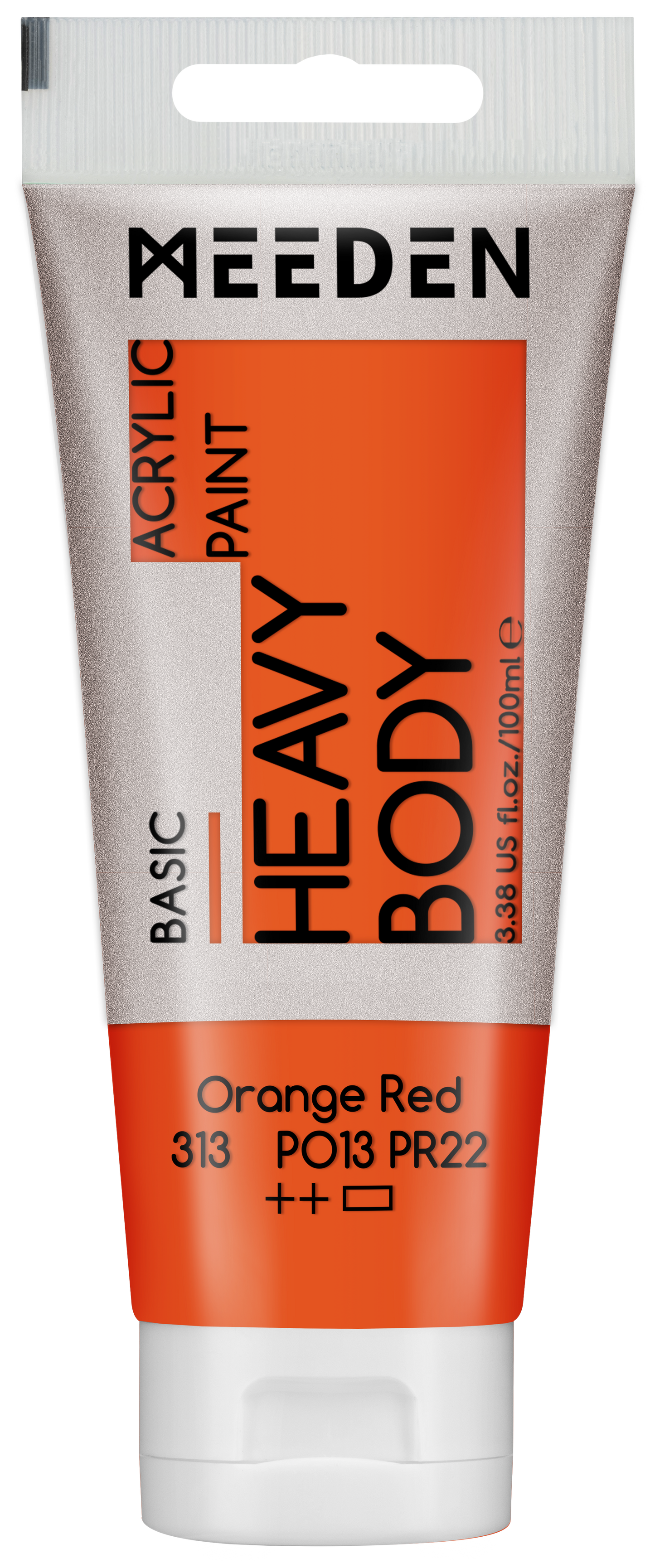 MEEDEN Art acrylverf Orange Red 100ml tube | Schilderverf Club