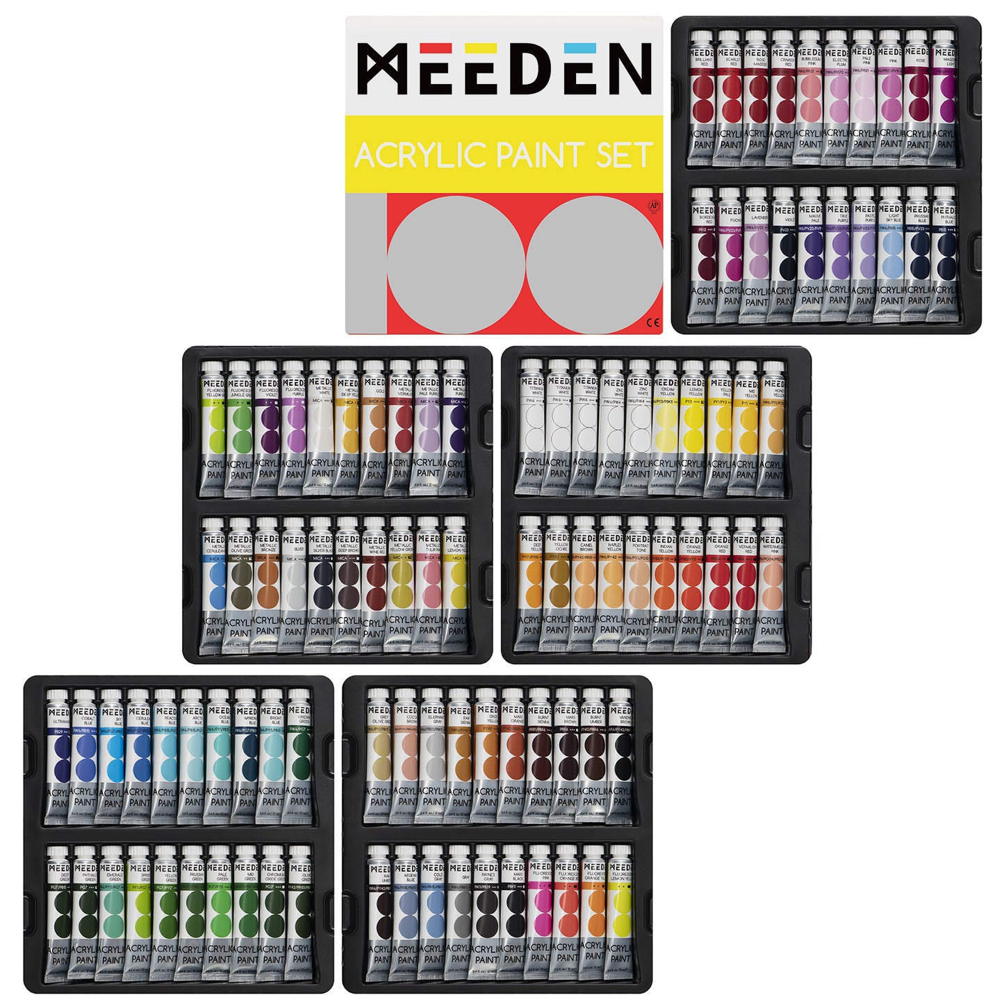 MEEDEN Art acrylverf set 100 kleuren - 1