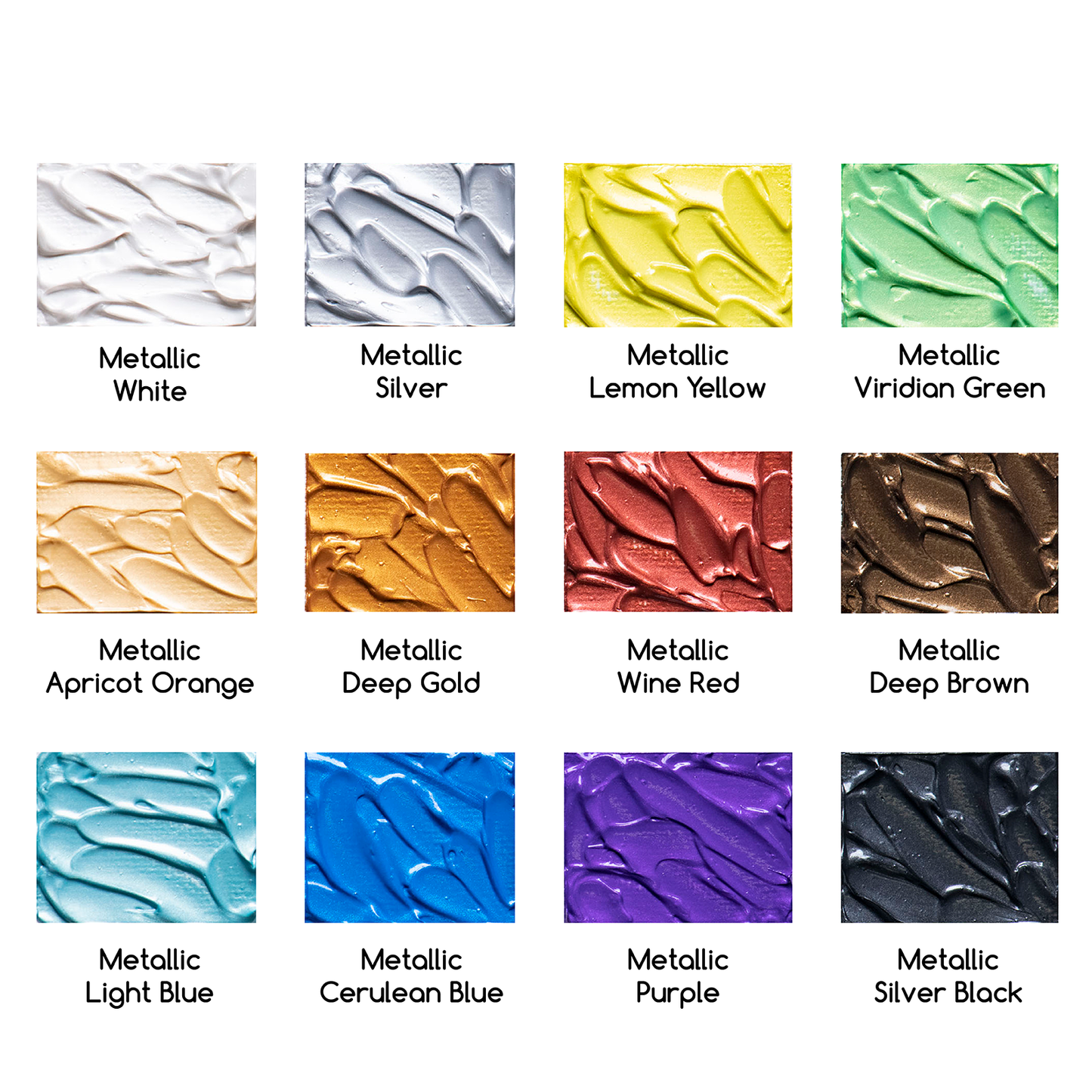 MEEDEN Art acrylverf set 12 metallic kleuren - 2
