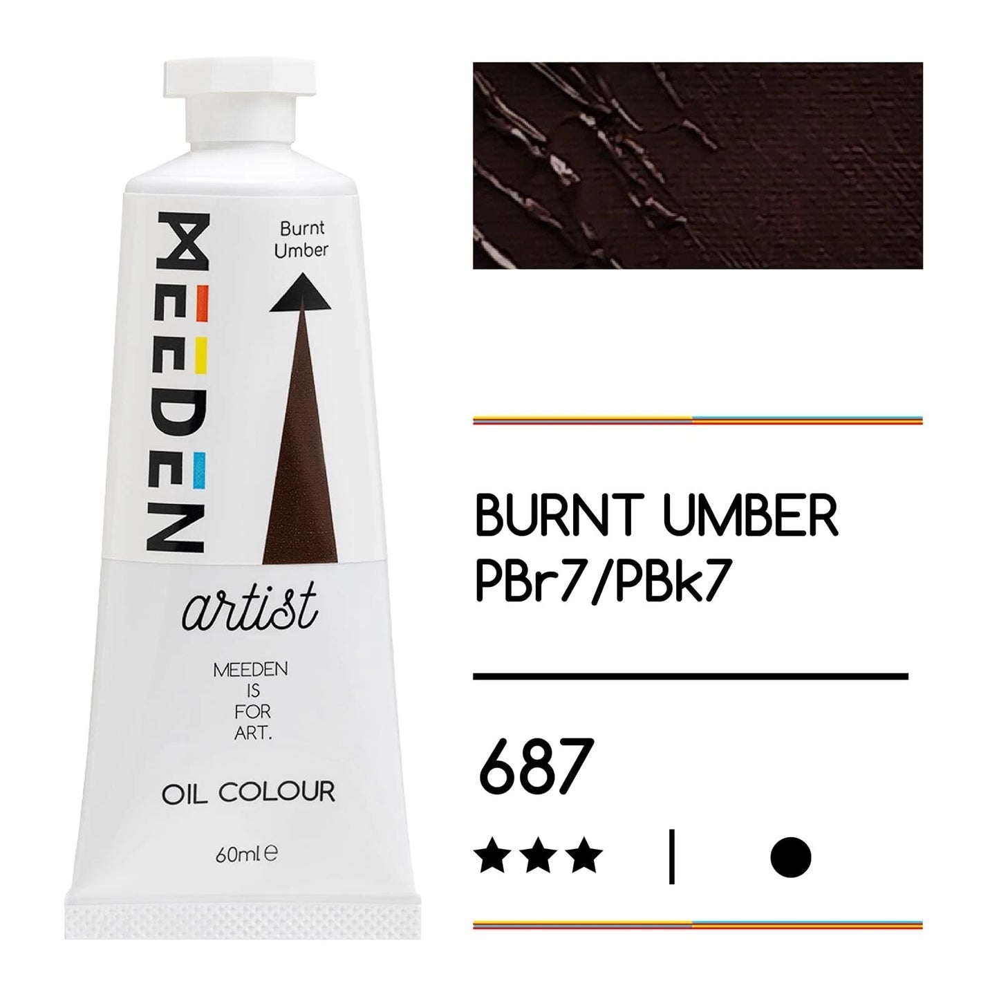 MEEDEN_Art_burnt_umber_olieverf_60_ml_2_Schilderverf_Club