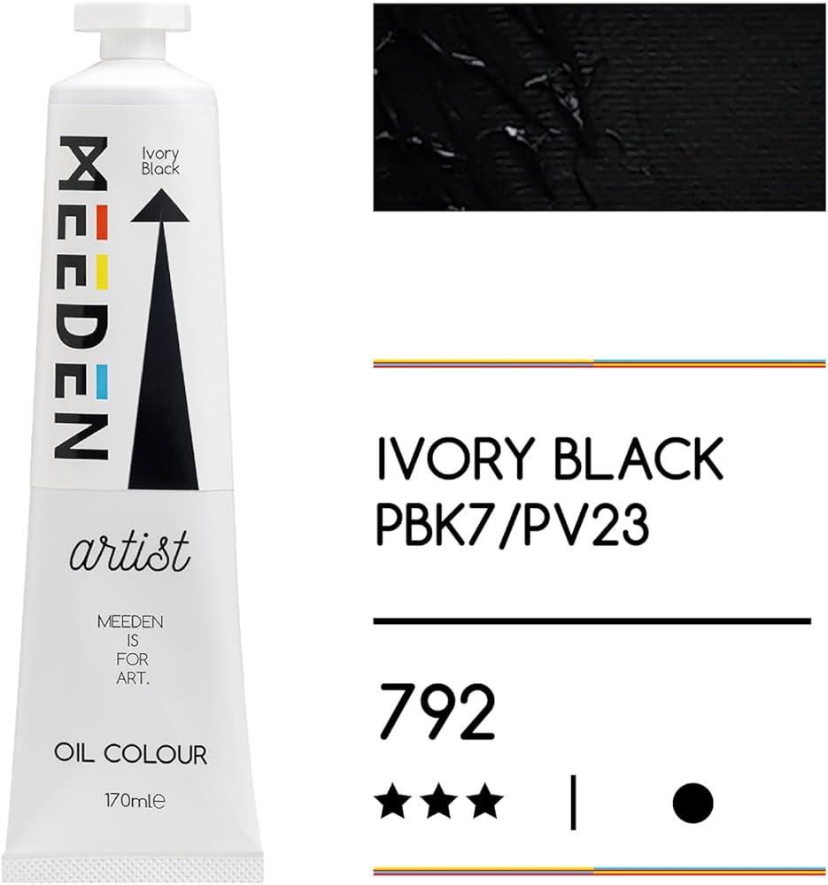 MEEDEN Art ivory black olieverf 170 ml 2 | Schilderverf Club