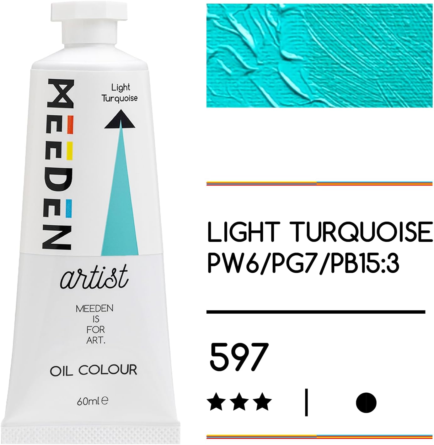 MEEDEN Art light turquoise olieverf 60 ml