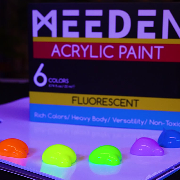 MEEDEN Art neon acrylverf set 6 kleuren - 2