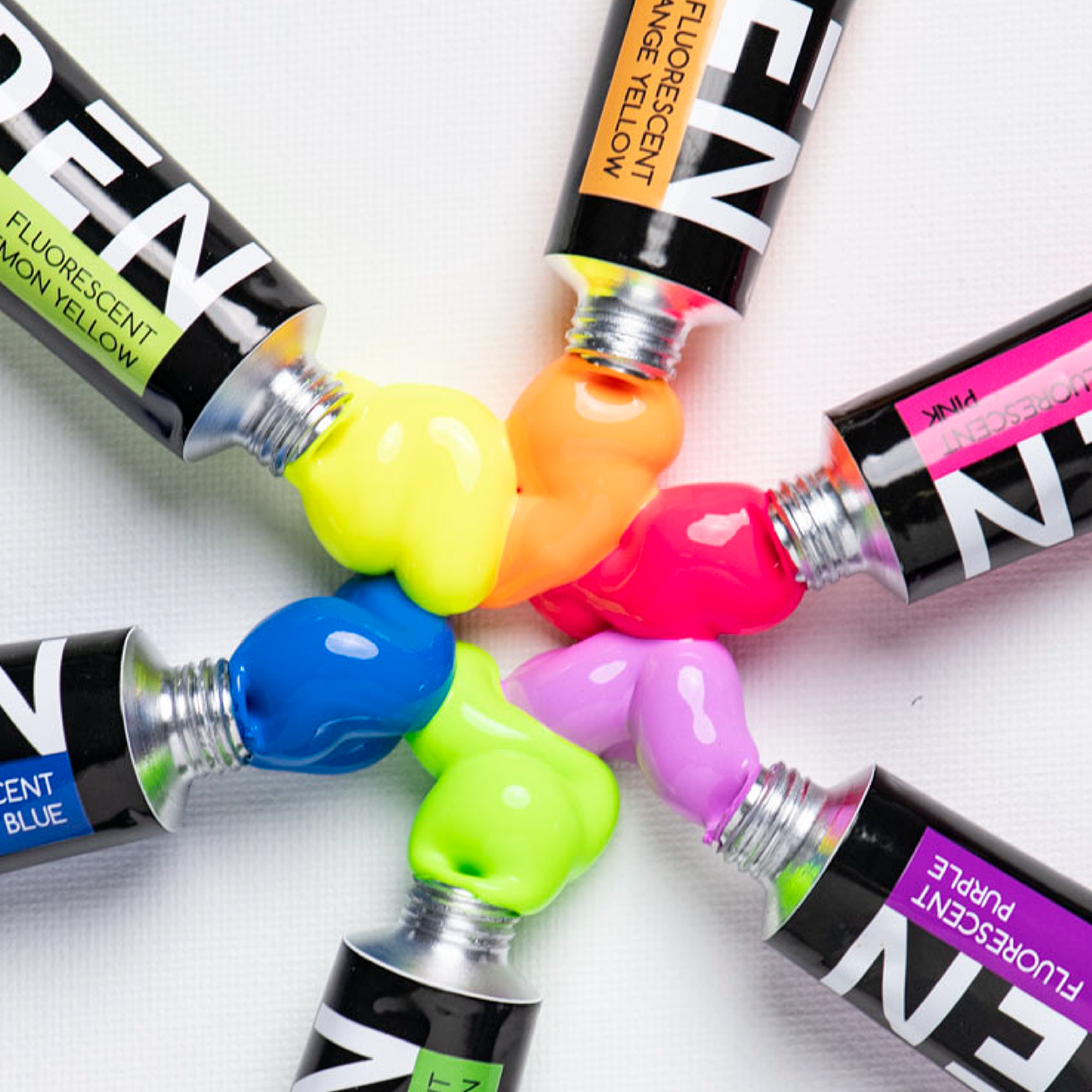 MEEDEN Art neon acrylverf set 6 kleuren - 3