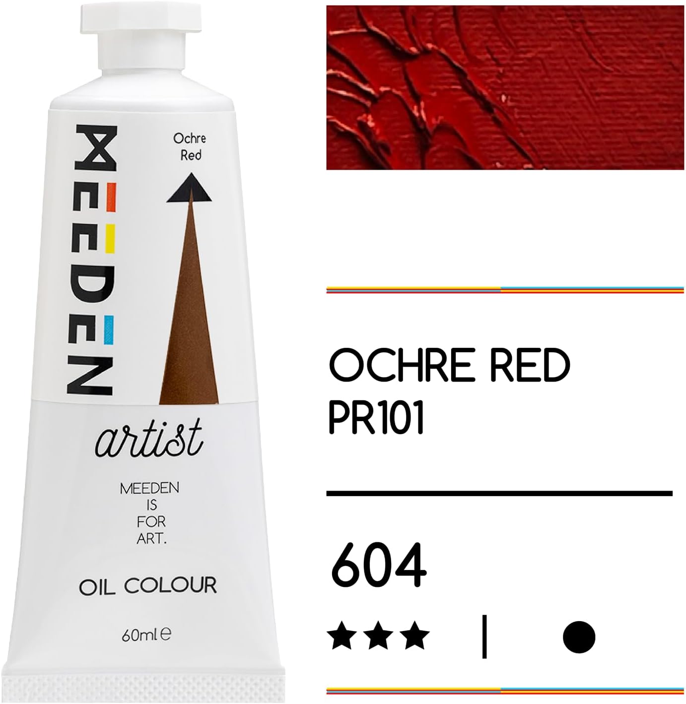 MEEDEN Art ochre red olieverf 60 ml 2