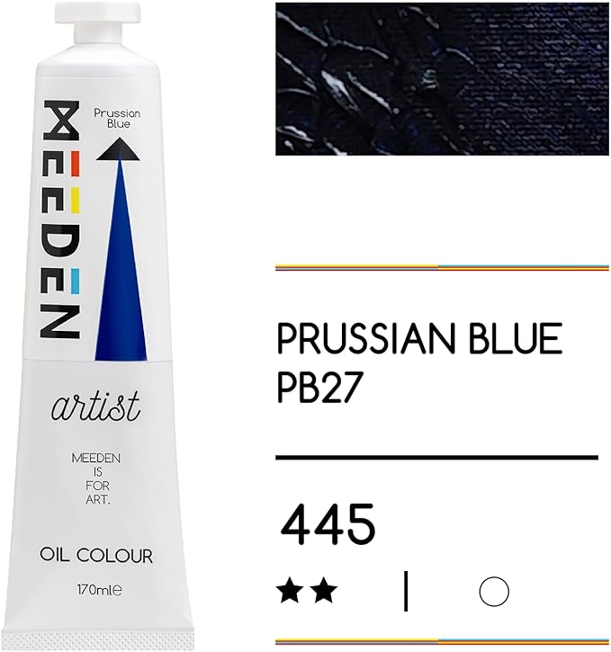 MEEDEN Art prussian blue olieverf 170 ml 2 | Schilderverf Club