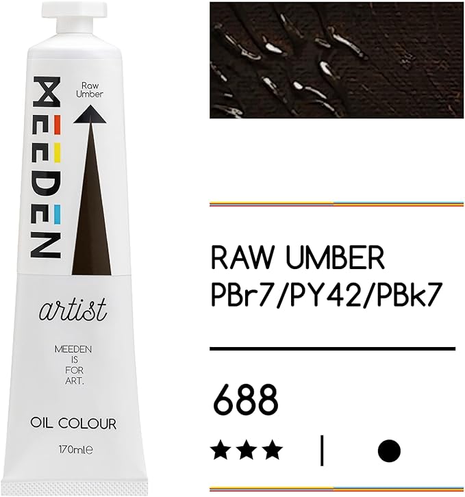 MEEDEN Art raw umber olieverf 170 ml 2 | Schilderverf Club