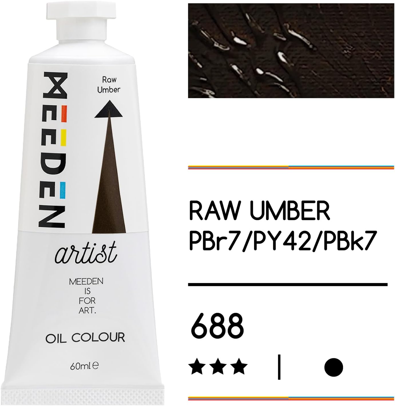 MEEDEN Art raw umber olieverf 60 ml 2