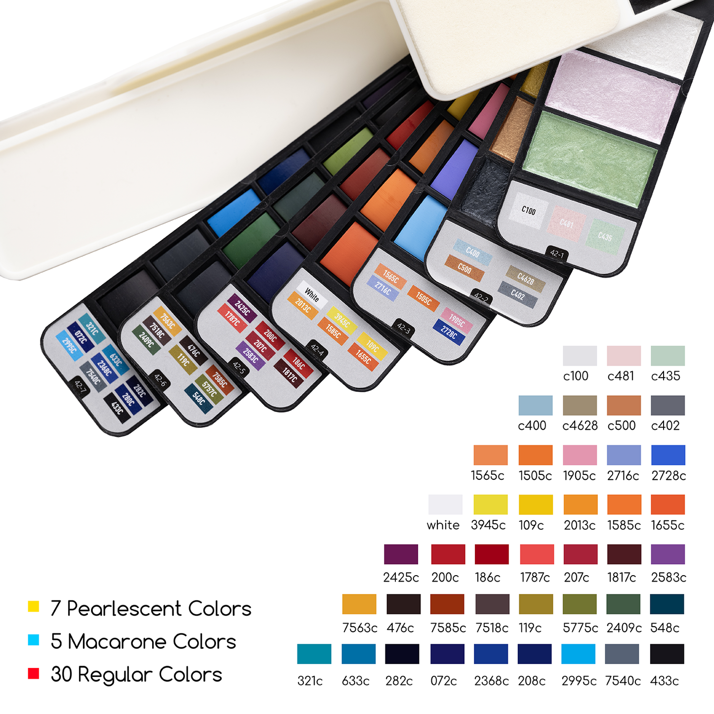 Title MEEDEN Art 42 alternatieve kleuren draagbare aquarelverfset - 3