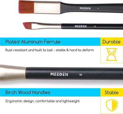 Penselenset Acrylverf 10-delig – MEEDEN Art