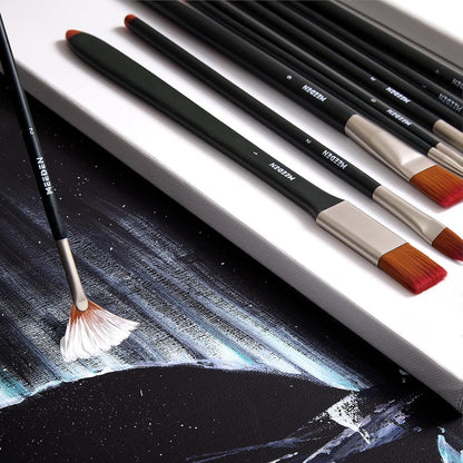 Penselenset Acrylverf 10-delig – MEEDEN Art