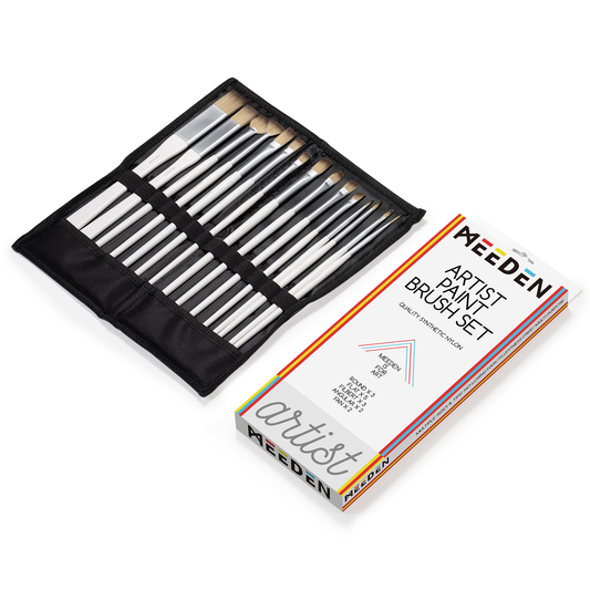 MEEDEN Art 15-delige acrylverf penselenset | Schilderverf Club