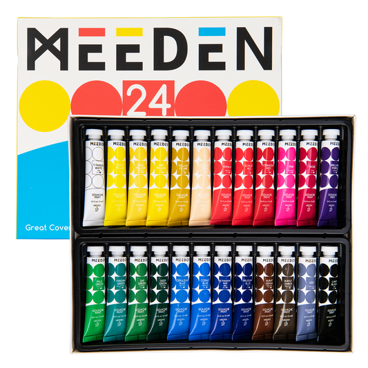 MEEDEN Art 24 kleuren gouacheverfset -1