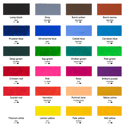 MEEDEN Art 24 kleuren gouacheverfset - 2