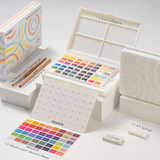 MEEDEN Art 48 kleuren aquarelverfset - 1 