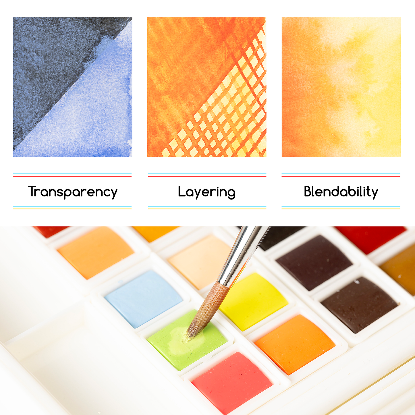 MEEDEN Art 48 kleuren aquarelverfset - 2