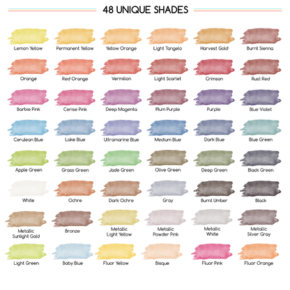 MEEDEN Art 48 kleuren aquarelverfset - 3