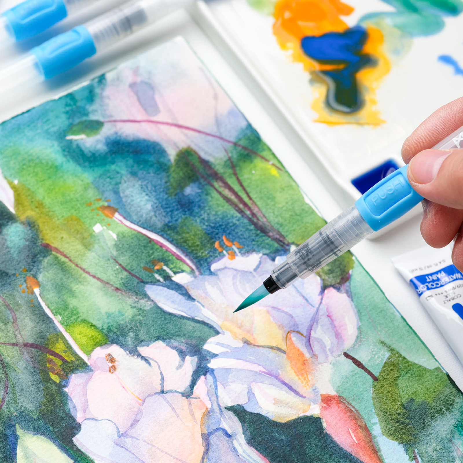 MEEDEN Art 6-delige hervulbare aquarelpenset 4 | Schilderverf Club
