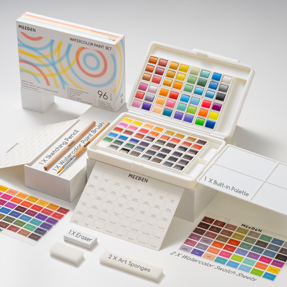 MEEDEN Art 96 kleuren aquarelverfset - 1