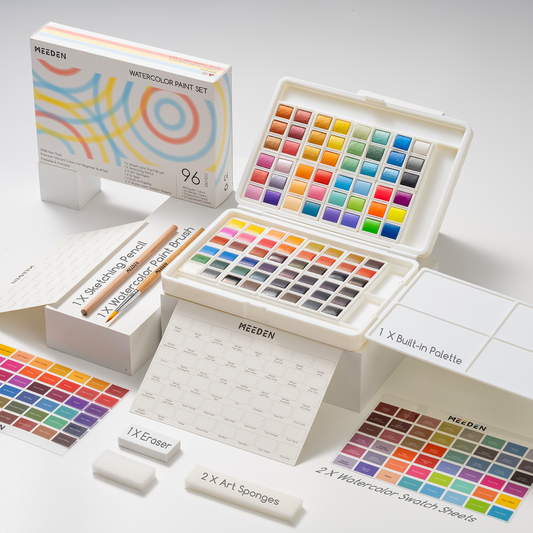 MEEDEN Art 96 kleuren aquarelverfset - 1