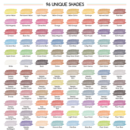 MEEDEN Art 96 kleuren aquarelverfset - 3