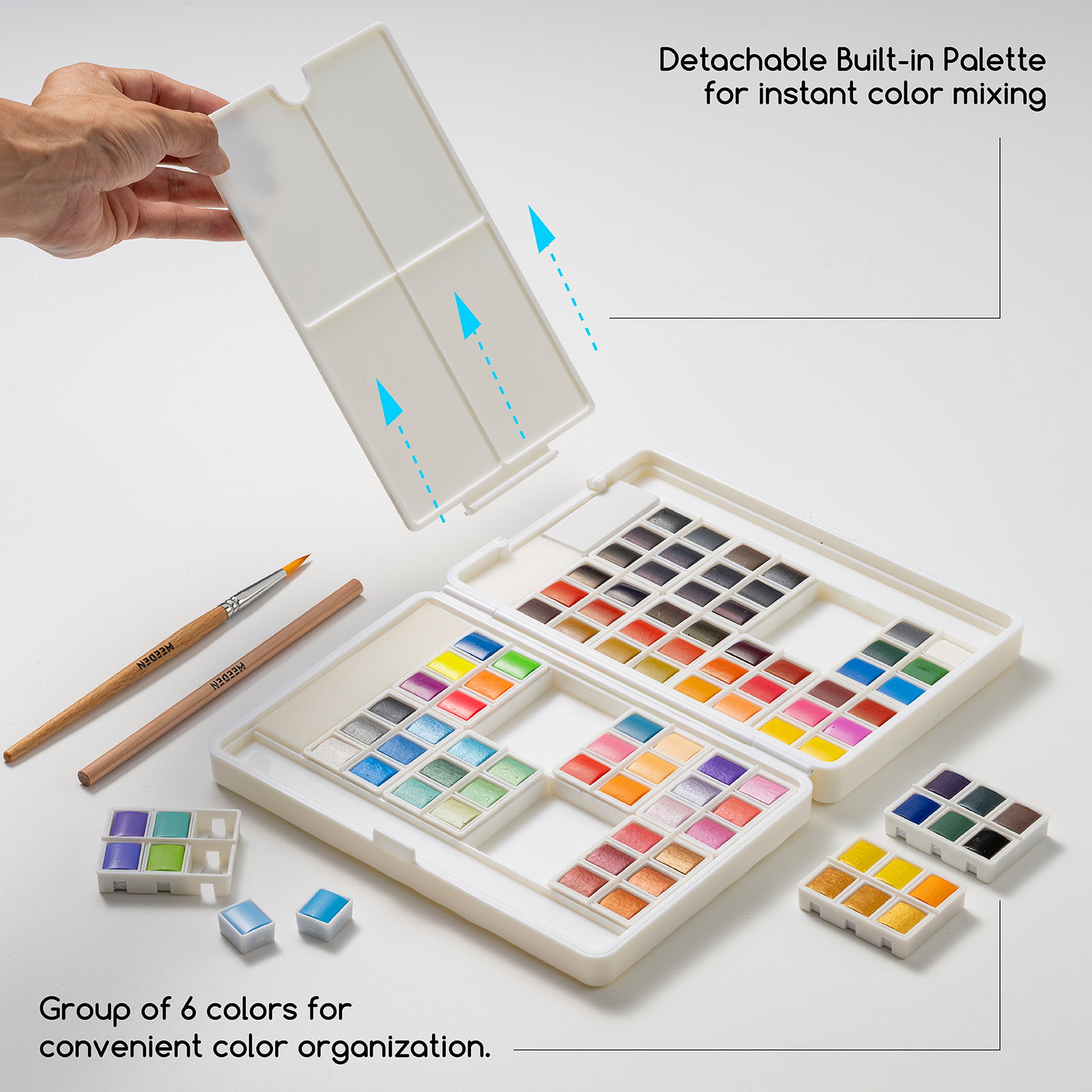MEEDEN Art 96 kleuren aquarelverfset - 4