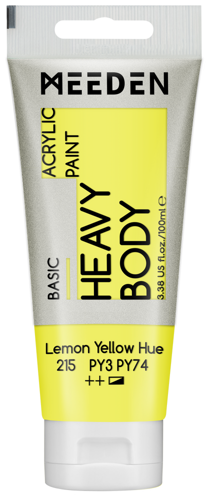 MEEDEN Art acrylverf Lemon Yellow Hue 100ml tube | Schilderverf Club