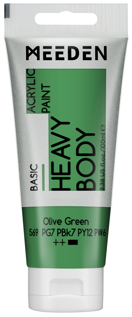 MEEDEN Art acrylverf Olive Green 100ml tube | Schilderverf Club