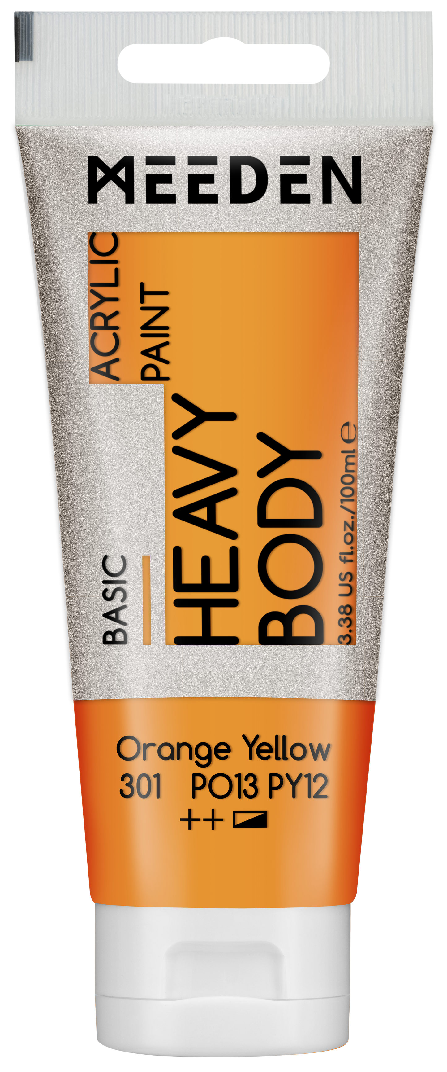 MEEDEN Art acrylverf Orange Yellow 100ml tube | Schilderverf Club