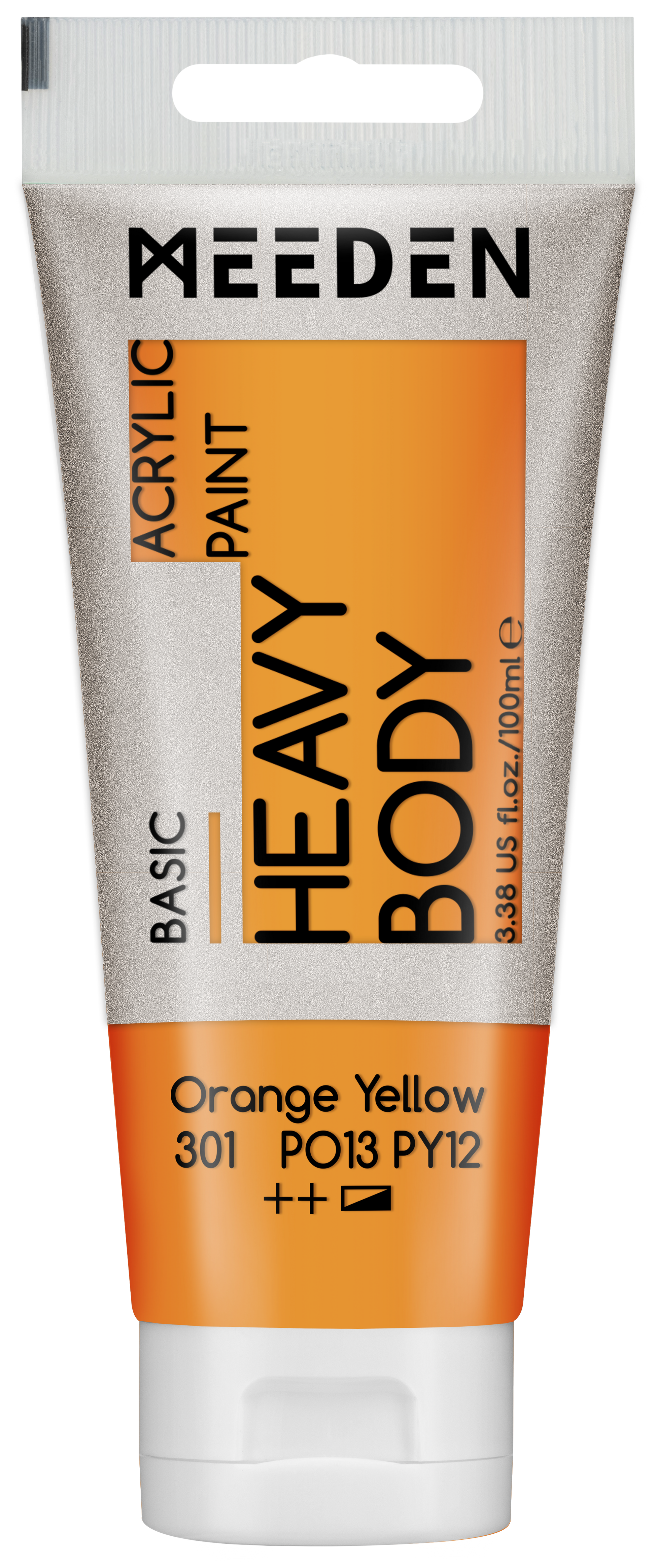 MEEDEN Art acrylverf Orange Yellow 100ml tube | Schilderverf Club