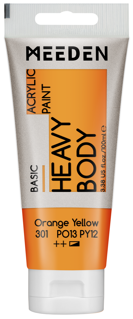 MEEDEN Art acrylverf Orange Yellow 100ml tube | Schilderverf Club