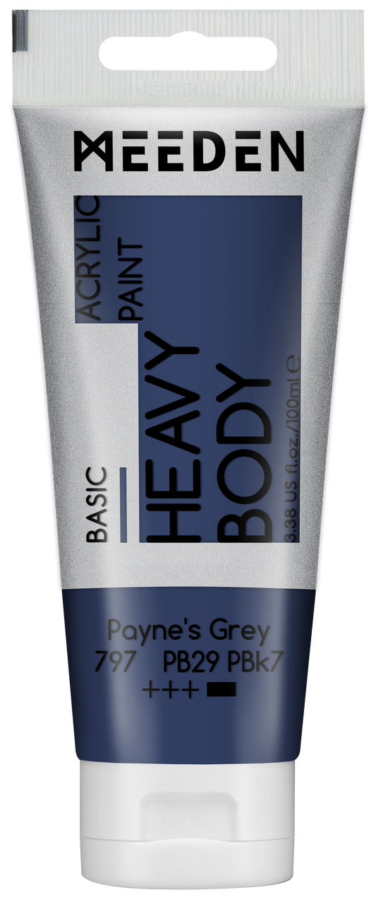 MEEDEN Art acrylverf Paynes Grey 100ml tube | Schilderverf Club