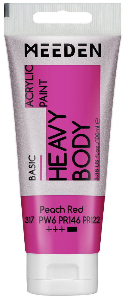 MEEDEN Art acrylverf Peach Red 100ml tube | Schilderverf Club