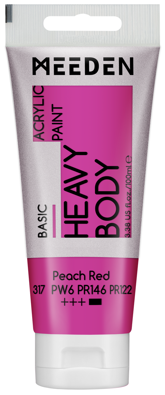 MEEDEN Art acrylverf Peach Red 100ml tube | Schilderverf Club