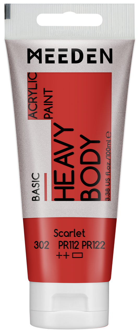 MEEDEN Art acrylverf Scarlet 100ml tube | Schilderverf Club