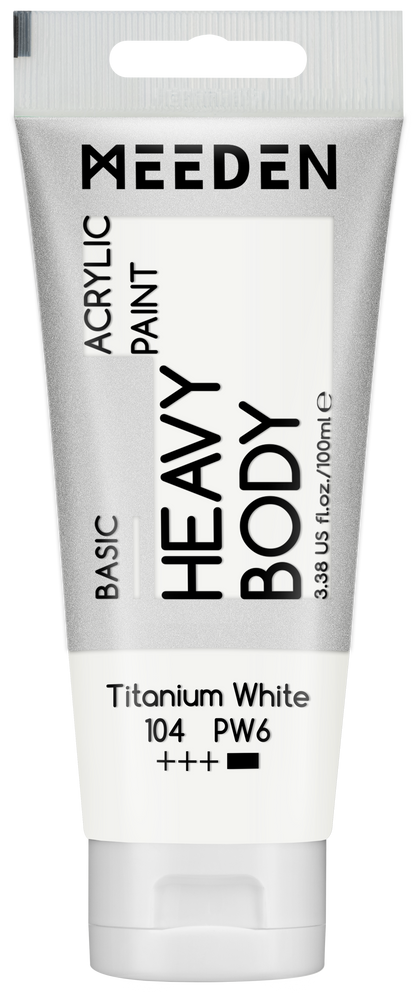 MEEDEN Art acrylverf Titanium White 100ml tube | Schilderverf Club