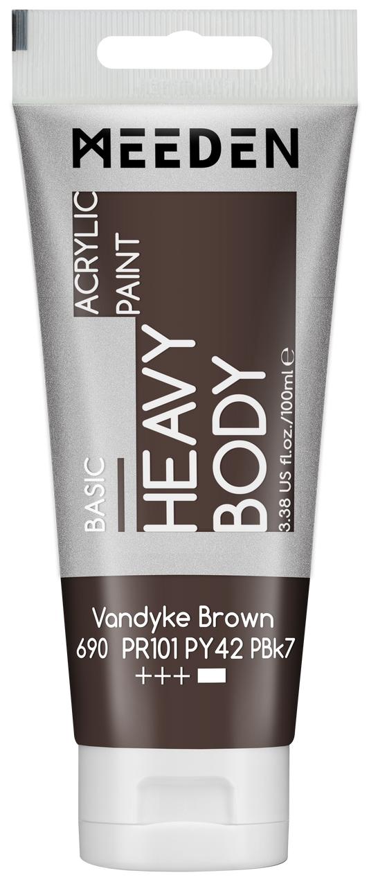MEEDEN Art acrylverf Vandyke Brown 100ml tube | Schilderverf Club
