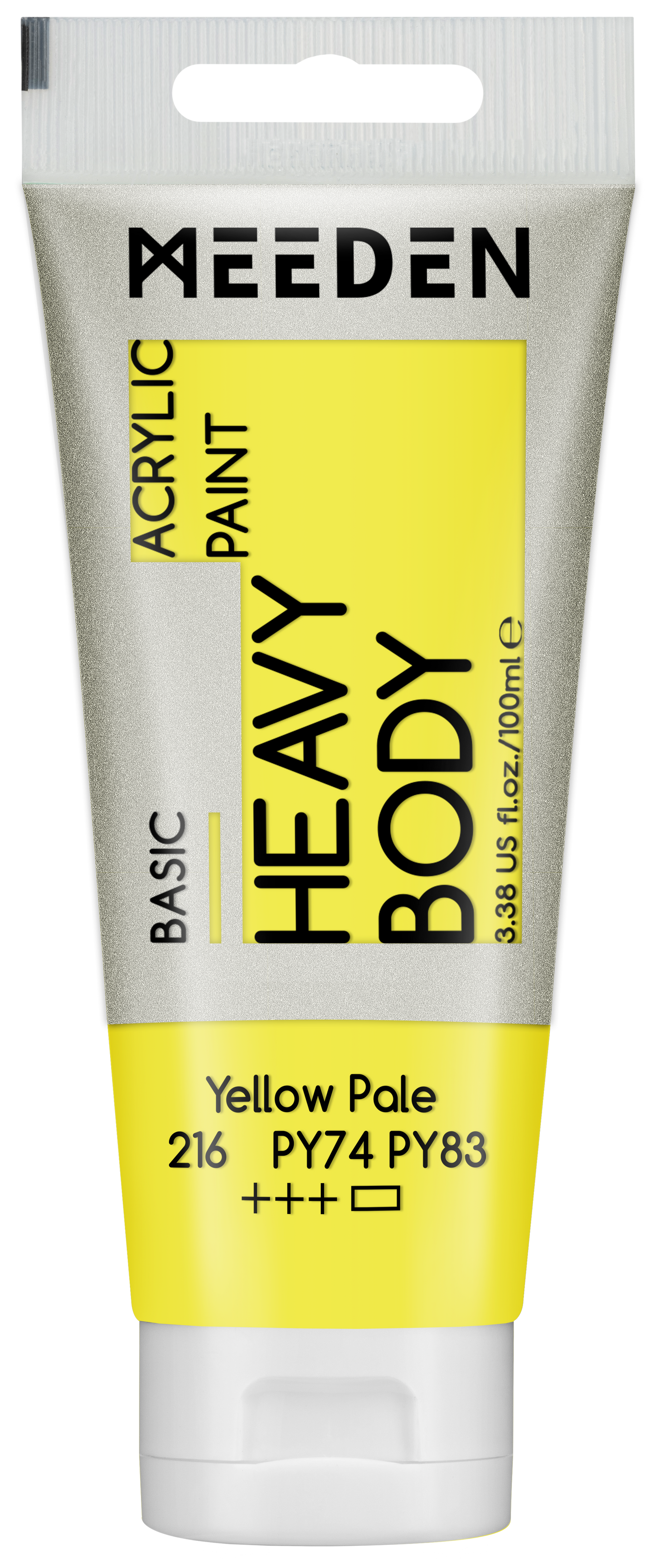 MEEDEN Art acrylverf Yellow Pale 100ml tube | Schilderverf Club