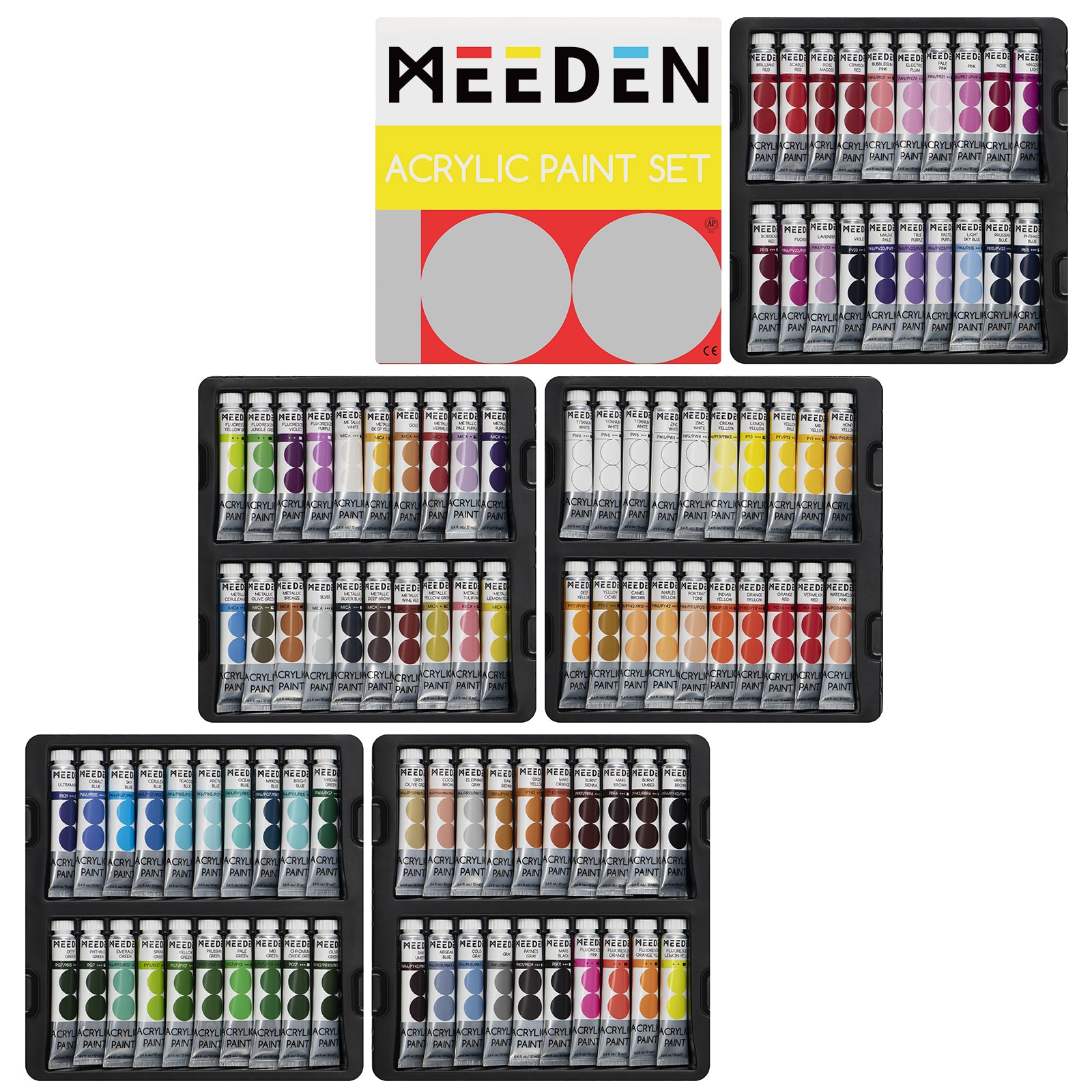 MEEDEN Art acrylverf set 100 kleuren - 1