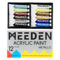 Acrylverf set 12 metallic kleuren – MEEDEN Art