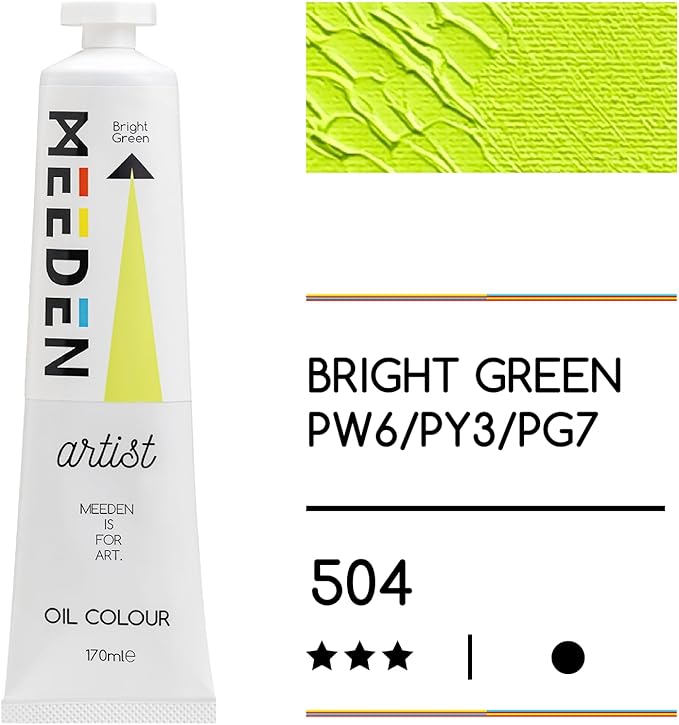 MEEDEN Art bright green olieverf 170 ml 2 | Schilderverf Club