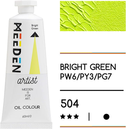 MEEDEN Art bright green olieverf 60 ml 2 | Schilderverf Club