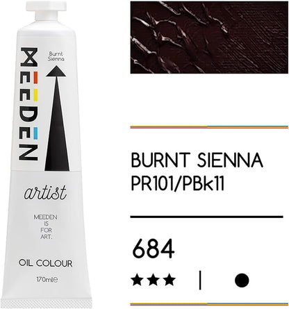MEEDEN Art burnt sienna olieverf 170 ml 2 | Schilderverf Club