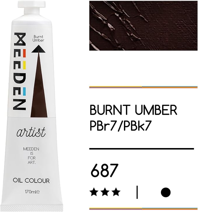 MEEDEN Art burnt umber olieverf 170 ml 2  Schilderverf Club
