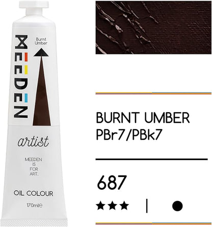 MEEDEN Art burnt umber olieverf 170 ml 2  Schilderverf Club
