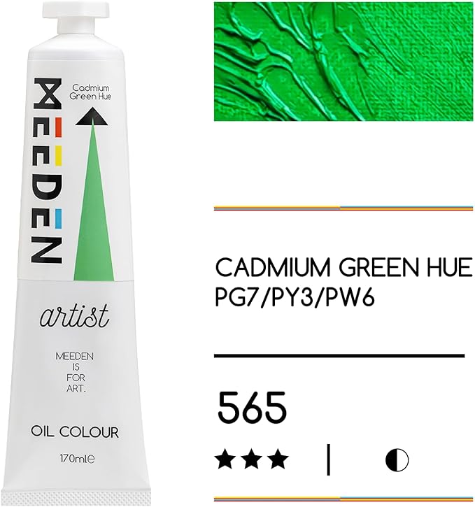 MEEDEN Art cadmium green hue olieverf 170 ml 2 | Schilderverf Club